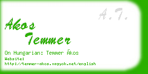 akos temmer business card